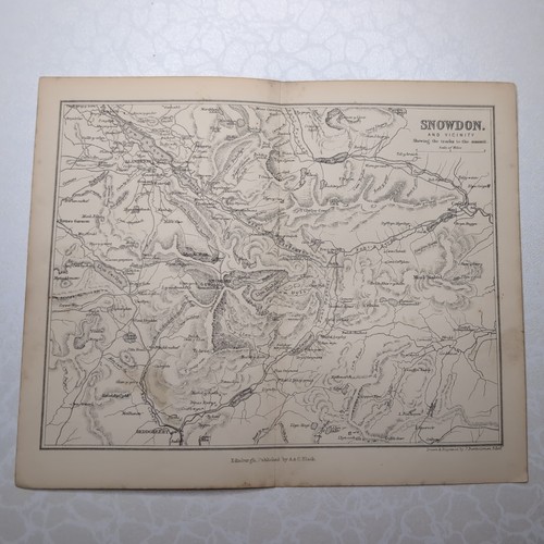 Original 1869 antique map - original,