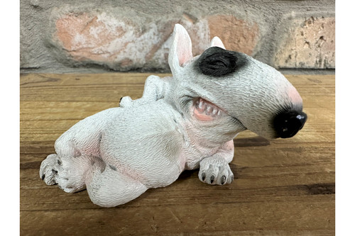 Smirking bull terrier - terrier, brindle