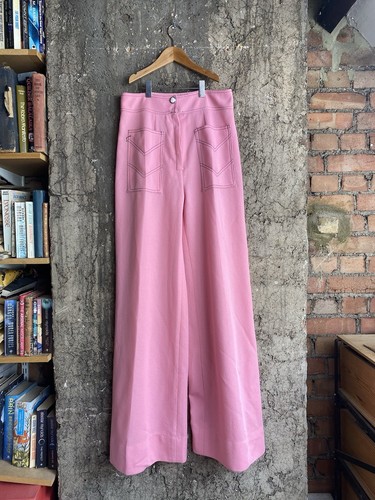 Vintage flared pink trousers - vintage,