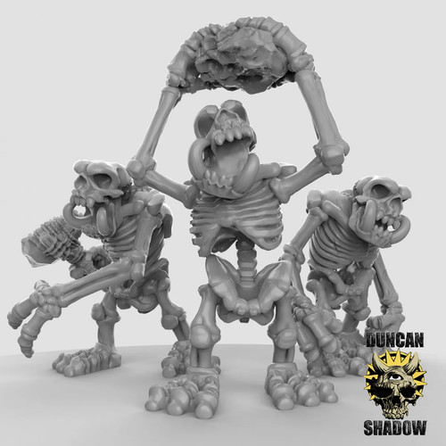 Skeleton stone troll resin - stone,