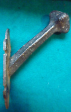 Impressive Large Rustic Vintage Coat Hook Cast Iron Blacksmith Made 6 Available