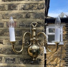Vintage Flemish Brass Sconce