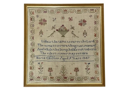 Needlework sampler - needlework,