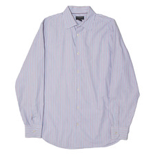 Vintage BANANA REPUBLIC Mens Shirt Blue 90s Striped Long Sleeve M