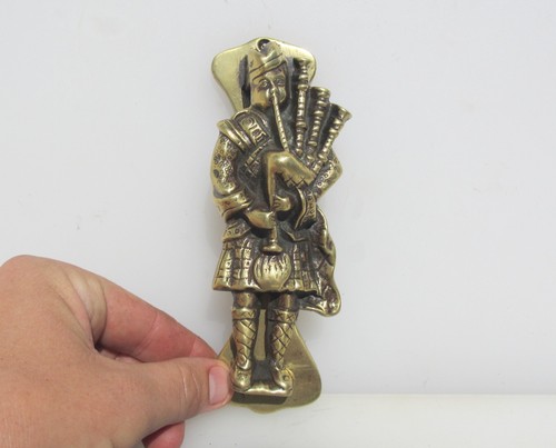 Antique brass door knocker old - door,