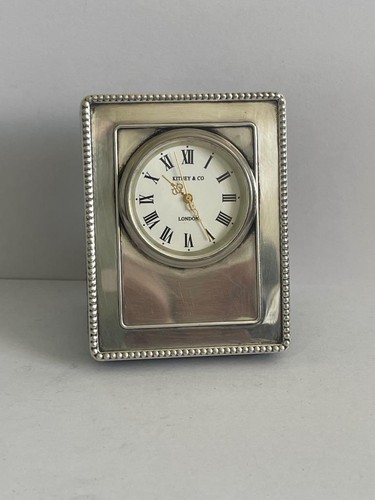 Hallmarked silver desk clock - hallmarked,