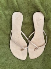 BN Zara Silk Feel Hard Bottom Flip Flop Light Gold Eur 39 UK 6