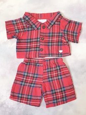 Build A Bear, Red Tartan Plaid