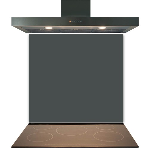 Black green glass splashback - black,
