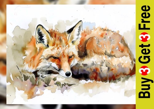 Peaceful sleeping fox - peaceful,