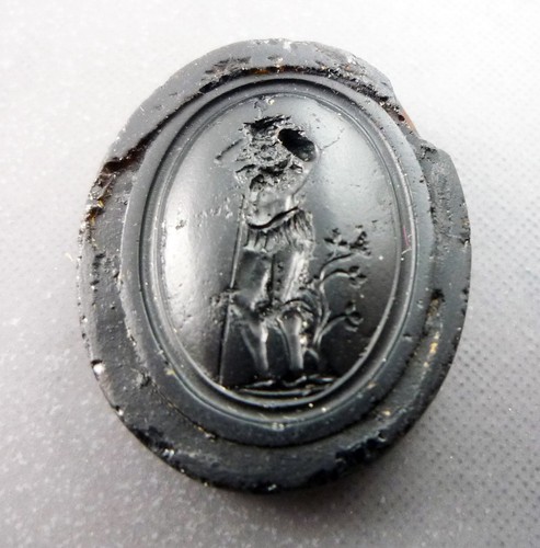 Antique glass intaglio - antique, of