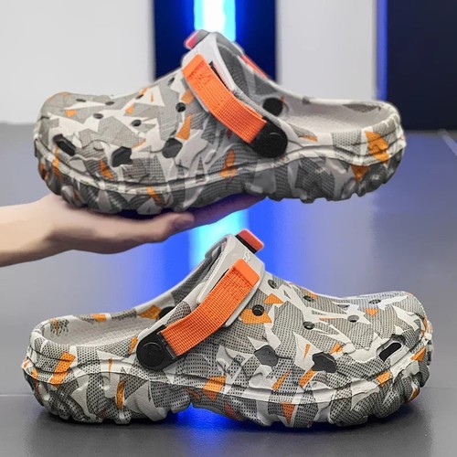 New men camo slip clogs - new,