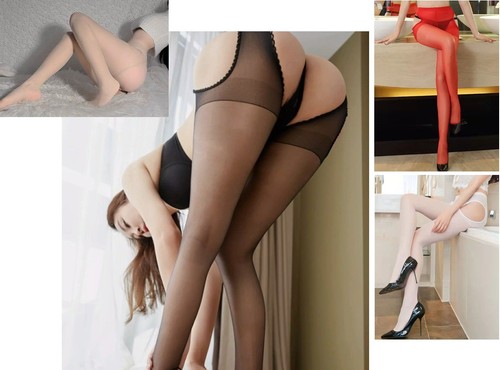 Silk sheer mesh crotchless - silk,