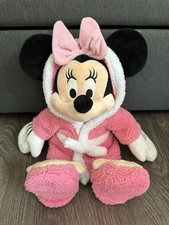 Disney Store Immaculate Large Minnie Mouse With Pink Dressing Gown & Slippers