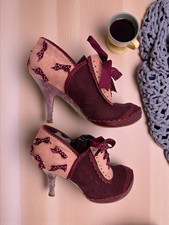 Quirky Burgundy Pink bows ribbons High Heel Shoes 41 Irregular Choice