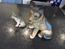 2 X German sheperd puppy ornaments