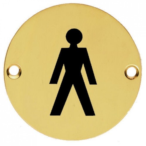 Polished brass circular round - circular,
