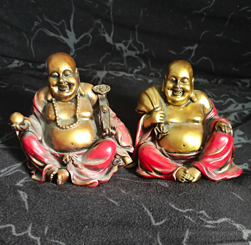 Pair laughing buddha - pair, of