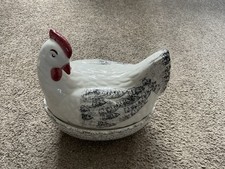 Large Ceramic Chicken/hen Egg Basket Holder