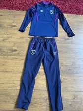 West Ham United FC Boys Tracksuit Jacket & Pants Trousers Set YM