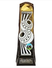 Lawn Bowls And Jack Award 230 mm Shard Trophy Engraved Free