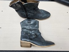 Leather Ankle Boots UK 6 Wide