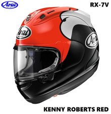 RARE COLLECTORS ITEM - #ARAI RX-7V MOTORCYCLE HELMET - KENNY ROBERTS EAGLE RED