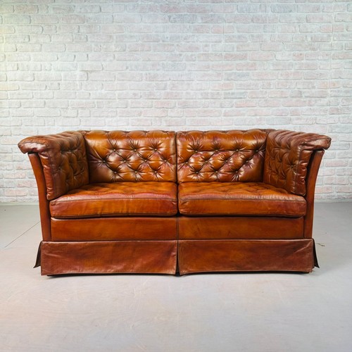 Vintage danish tan leather - tan, two