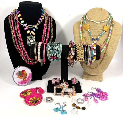 Jewelry lot eclectic pink - lot,
