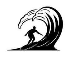 LARGE 23" surf surfs up car