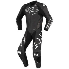 Richa One Piece Motorcycle Leathers Motorbike Race Stradale GP Black White D30