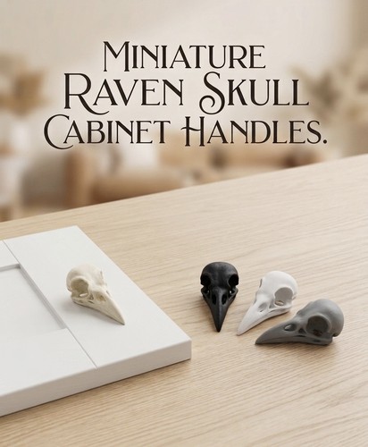 Mini raven skull gothic crow - mini,