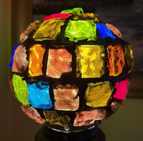 Antique leaded chunk glass - antique,