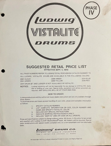 Original 1973 ludwig vistalite - 1973,