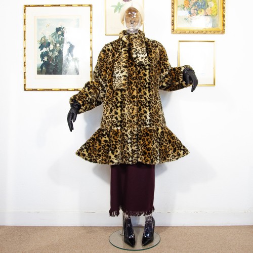 Vintage 1980s leopard faux - leopard,