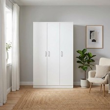 Dakota White 3 Door Wardrobe