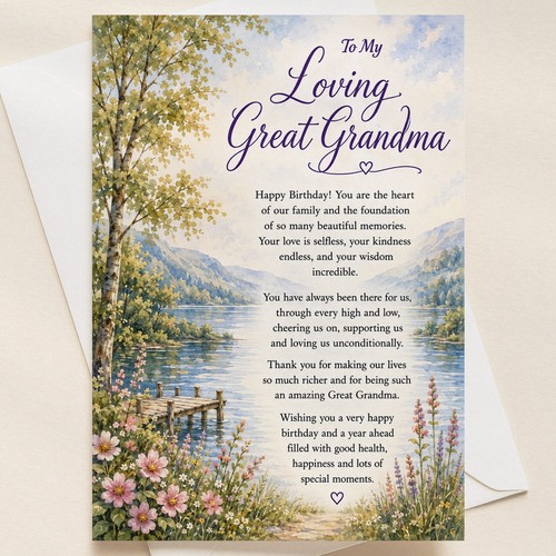 Loving great grandma - to,