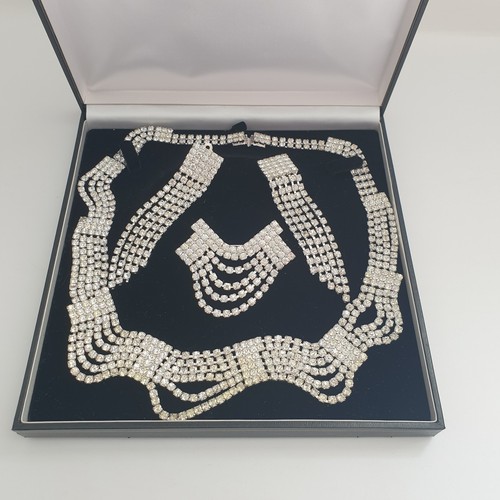 Vintage diamante necklace - vintage,
