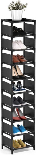 Tier narrow shoe rack - 10-tier,