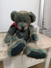 Russ Berrie Vintage Soft Teddy Bear Plush 'Firwood' Forest Green Soft Toy