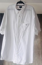 NEW/worn ONCE quality Gant 4XL crisp white short sleeved "The Oxford Shirt" 