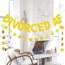 2pcs Glittery DIVORCED Banners