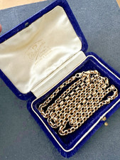 Long & Heavy BOXED 9K Gold Belcher Chain Necklace -B'ham Hallmark -78.5cm, 36.2g