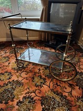  Brass Drinks Cart Vintage
