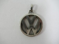 Volkswagen VW Logo Vintage Style Silver Coloured Metal Small Key Ring Fob