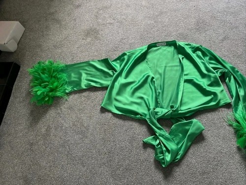 Green fluffy fur - green,