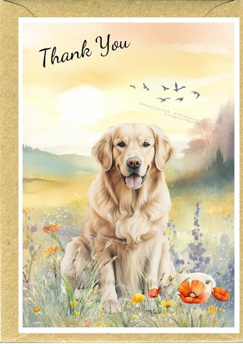 Golden retriever dog thank you - retriever,