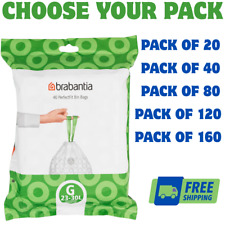 Brabantia Perfect Fit Bin Bags Liner Size G23-30L Extra Strong 20/40/80/120 PACK