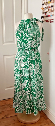 Green and white floral - floral, et