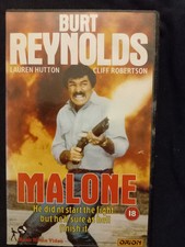 Very Rare Big Box Ex Rental Vhs Video Burt Reynolds MALONE.